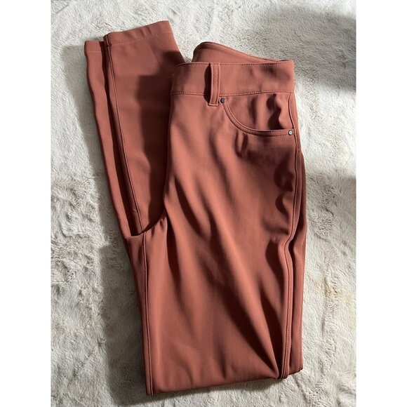 Lululemon Womens Rust Orange Pants High-Rise Skinny Fit 7/8 Length Size 28 - Picture 10 of 10